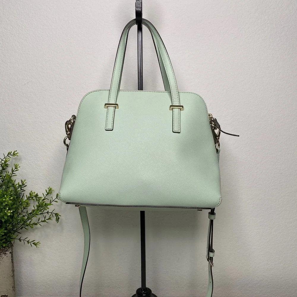 Kate Spade Cedar Street Maise Satchel in Mint Mojito Saffiano Leather Dome Bag - Picture 3 of 11